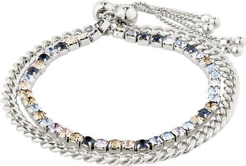 Se Pilgrim Reign Bracelet, 2in-1 set, Silver-plated one size - Kædearmbånd Med Vedhæng hos Magasin ved Magasin