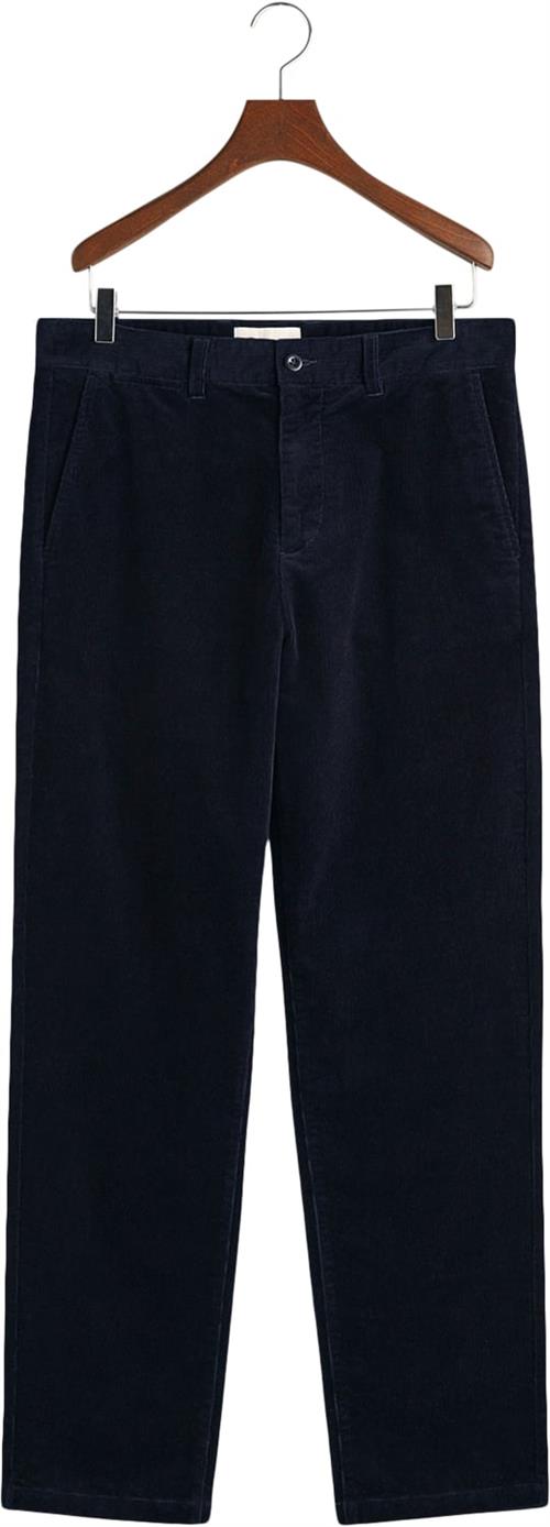 Gant Regular Cord Chinos Mand Evening Blue Chinos Str 31/32 - hos Magasin