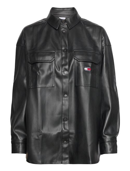 Tommy Jeans Tjw Spr Ovs Pleather Overshirt Tommy Jeans Black