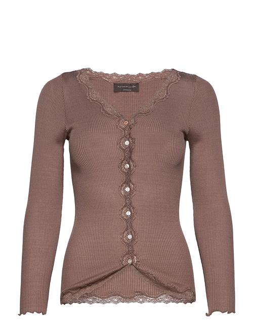 Se Rosemunde Rwbabette Ls V-Neck Regular Lace Ca Rosemunde Brown ved Booztlet