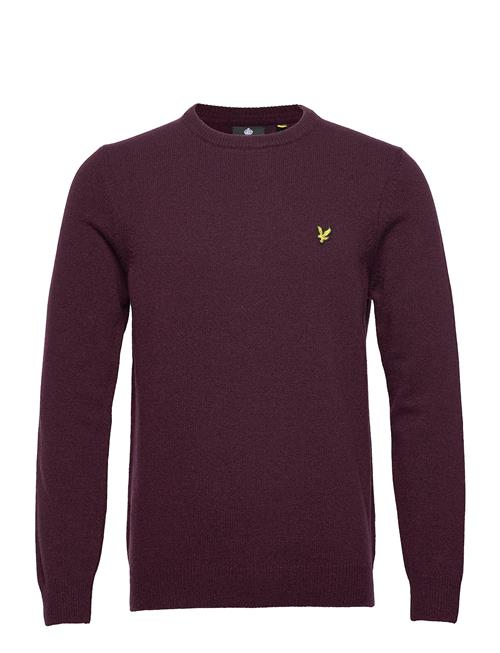 Crew Neck Lambswool Blend Jumper Lyle & Scott Burgundy