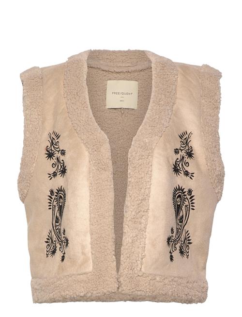 Se FREE/QUENT Fqlamby-Waistcoat FREE/QUENT Beige ved Booztlet