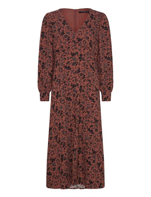 French Connection Jeanie Brina Crepe Dress French Connection Brown