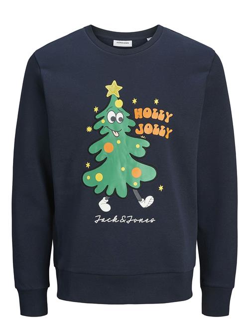 Se Jack & Jones Jjxmas Jolly Sweat Crew Neck Jack & J S Navy ved Booztlet