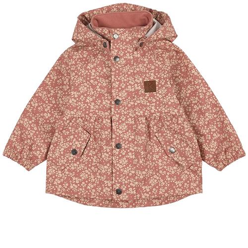 Kuling Edinburgh Blomstret Genanvendt Regnjakke Desert Pink | Lyserød | 98/104 cm