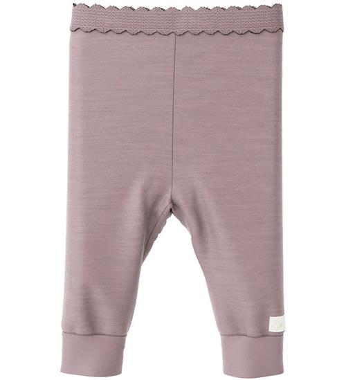 Se Name It Leggings - Uld - NbfWyla - Purple Dove ved KidsWorld