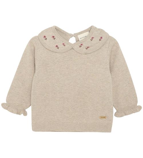 Se Minymo Bluse - Strik - Brown Melange ved KidsWorld