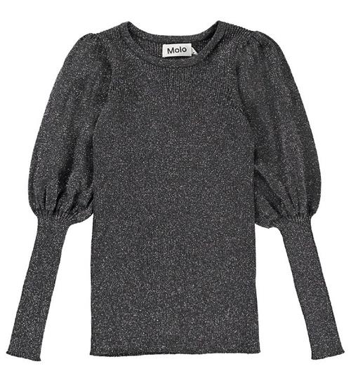 Se Molo Bluse - Strik - Glenda - Space Grey ved KidsWorld