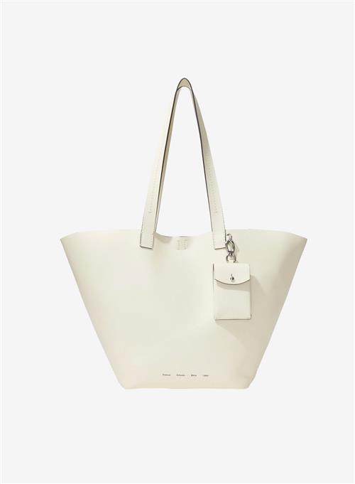 Proenza Schouler White Label Large Bedford Tote in Leather Off White