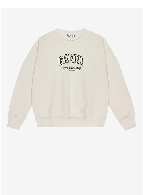 Ganni Isoli Oversized Sweatshirt Egret