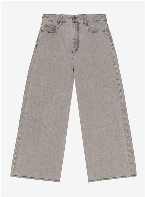 Ganni Future Denim Wide Jeans Gray Quill