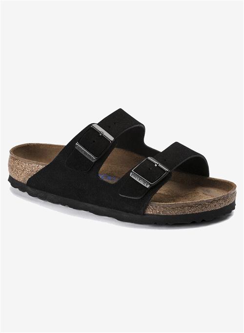 Birkenstock Arizona Soft Footbed Suede Leather Black