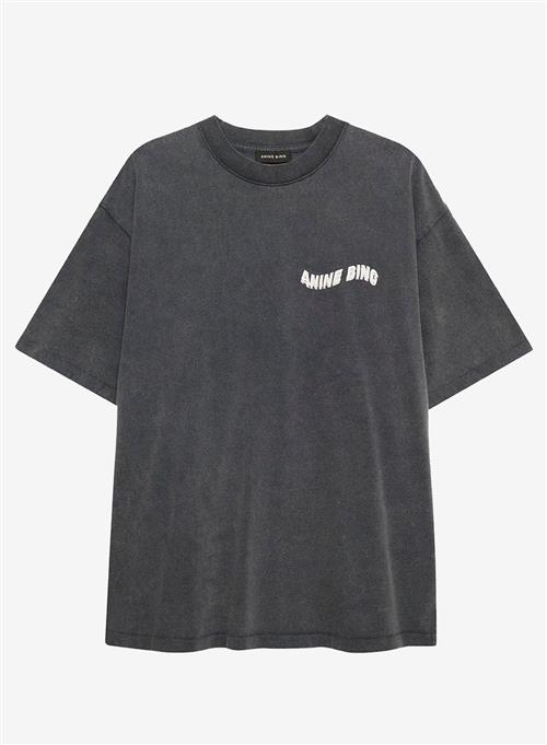 Anine Bing Kent T-shirt Love Washed Black