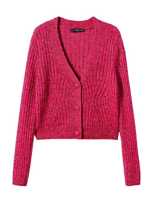 Se MANGO Cardigan 'Fushia'  fuchsia / sort / hvid ved About You