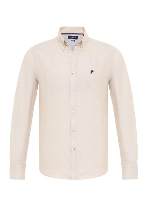 DENIM CULTURE Skjorte ' EDIZ '  beige / sort