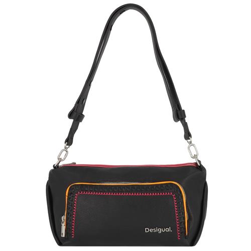 Desigual Skuldertaske 'Prime Urus'  lyseorange / pink / sort / sølv