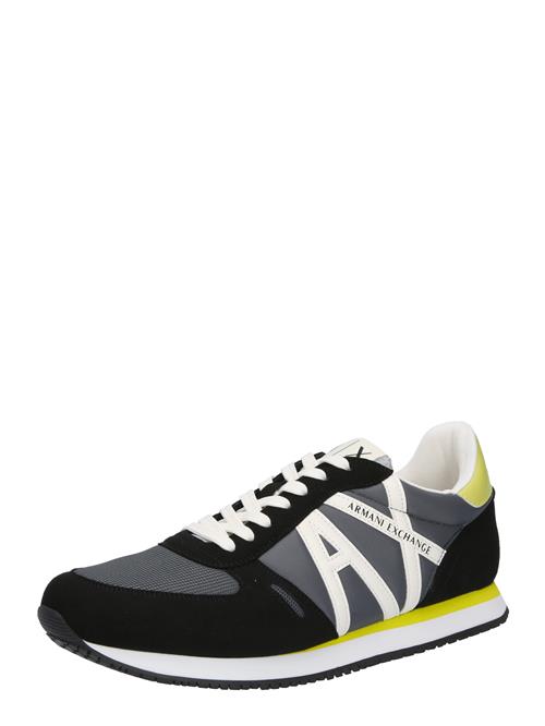 Se ARMANI EXCHANGE Sneaker low  citron / grå / sort / hvid ved About You