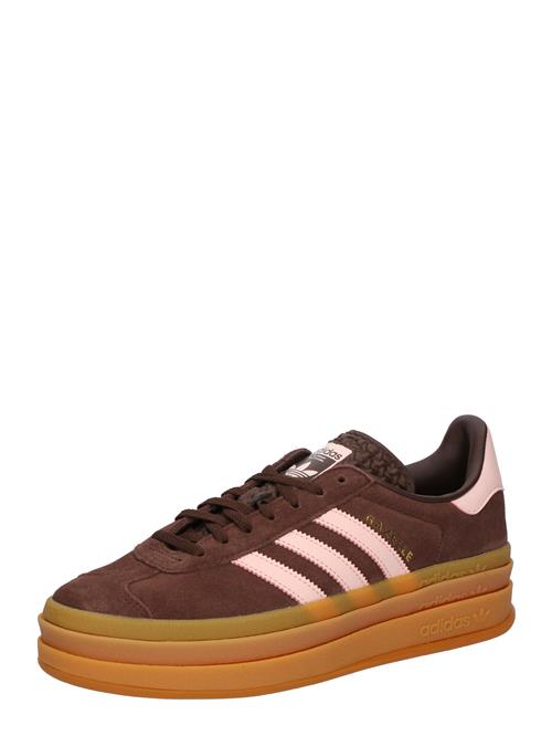 ADIDAS ORIGINALS Sneaker low 'Gazelle Bold'  mørkebrun / guld / lyserød