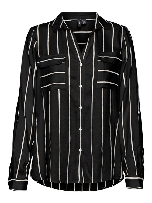 VERO MODA Bluse 'CORIS'  sort / hvid