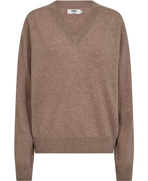 Magasin du Nord Collection Magasin Mabel 10 100 Cashmere Kvinde Sand Melange Sweaters Str XS Cashmere