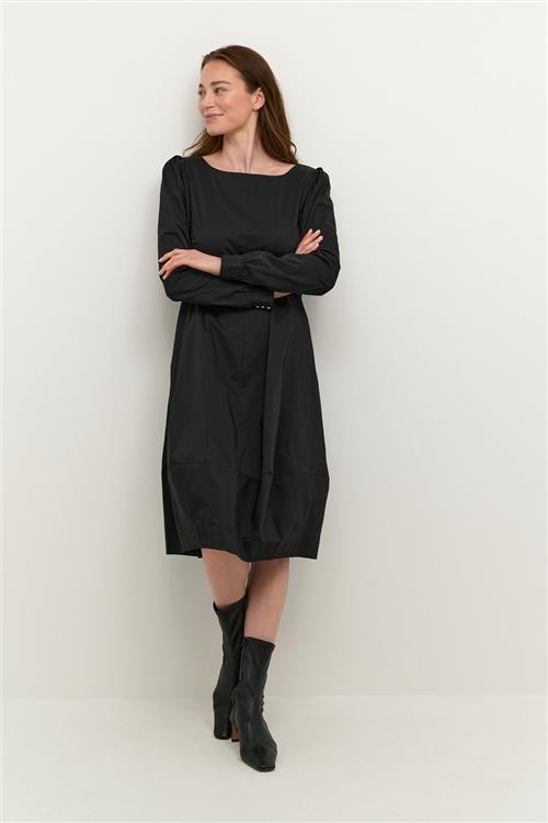 Culture Cuantoinett Dress Kvinde Black Midi Kjoler Str XS - hos Magasin