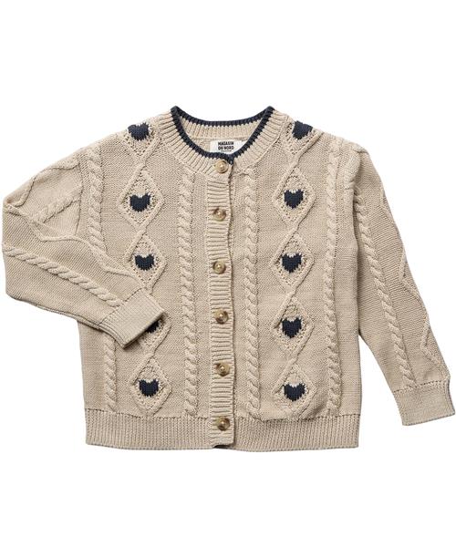 BAKITO by Magasin Du Nord Collection BAKITO by Magasin Amour 2 Cardigan Organic Gots Str 3 Beige Cardigans Bomuld