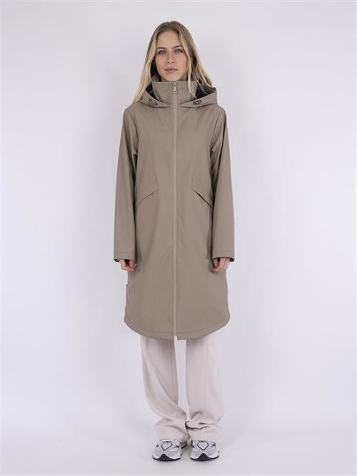 Neo Noir Rocco C Rain Jacket Kvinde Taupe Regnjakker Str 42 - hos Magasin