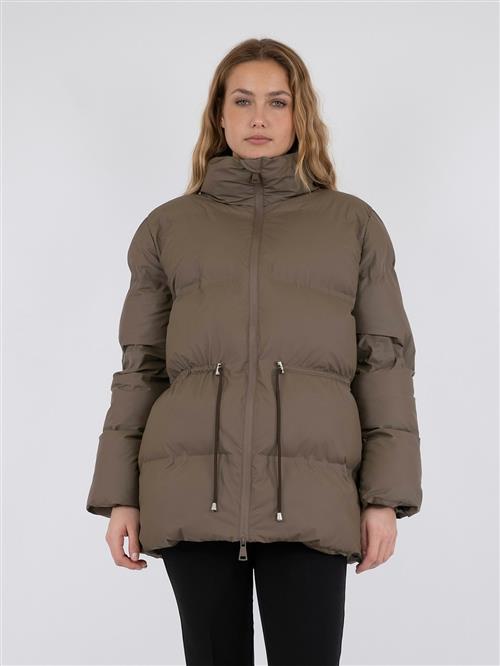 Neo Noir Mayra C Water Repellent Puffer Jacket Kvinde Dark Taupe Dunjakker Str 40 - hos Magasin