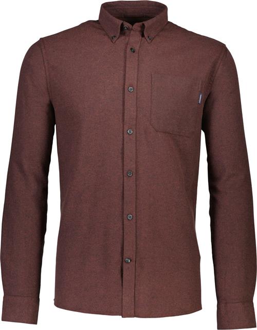 Lindbergh Brushed Twill Shirt L/S Mand Rød Langærmede Skjorter Str XL - Bomuld hos Magasin