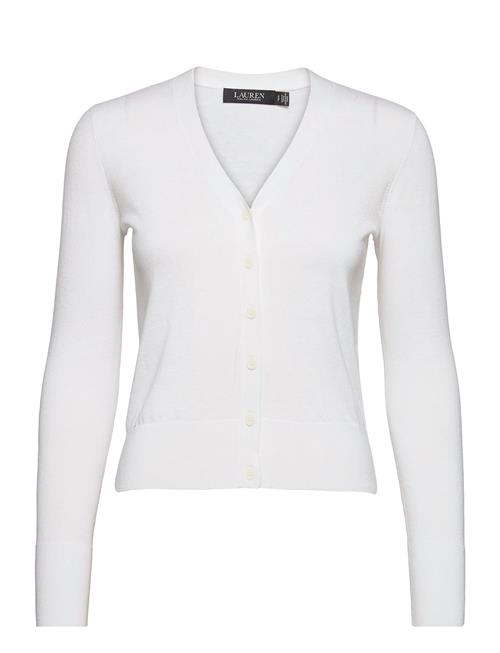 Se Lauren Ralph Lauren Cotton-Modal Cardigan Sweater Lauren Ralph Lauren White ved Booztlet