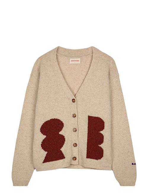 Se Bobo Choses Geometric Shapes Long Cardigan Bobo Choses Beige ved Booztlet