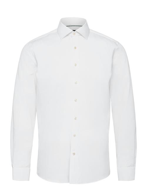 Lindbergh Black Plain Fine Twill Shirt, Wf Ls Lindbergh Black White