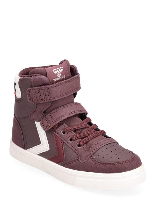 Hummel Slimmer Stadil Leather High Jr Hummel Burgundy