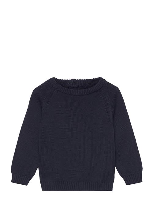 Mango Knit Cotton Sweater Mango Navy