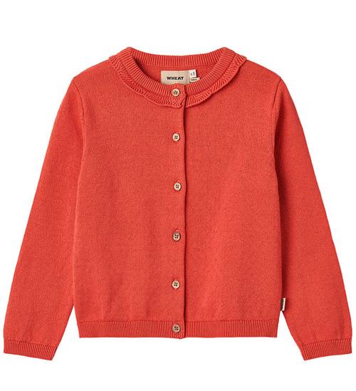 Se Wheat Cardigan - Strik - Amy - Candy Red ved KidsWorld