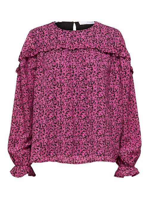 SELECTED FEMME Bluse  mørk pink / sort