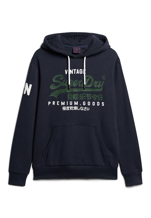 Se Superdry Sweatshirt  navy / mørkegrøn / hvid ved About You