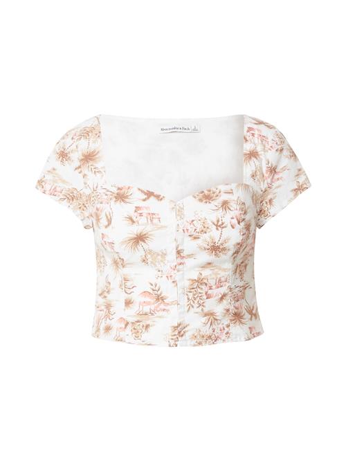 Se Abercrombie & Fitch Bluse  beige / lyserød / hvid ved About You