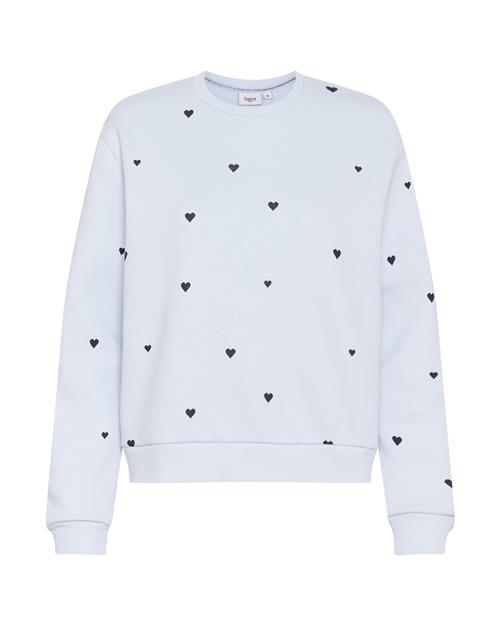 Se SAINT TROPEZ Sweatshirt 'Dagna'  navy / hvid ved About You