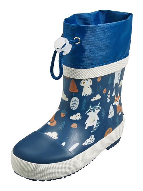 PLAYSHOES Gummistøvler 'Wald'  marin / mørkerød / offwhite