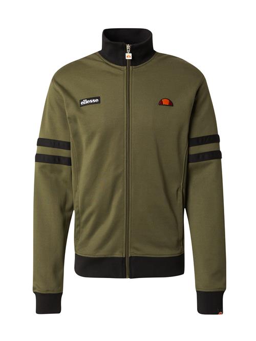 ELLESSE Sweatjakke 'Roma'  khaki / orange / sort / hvid