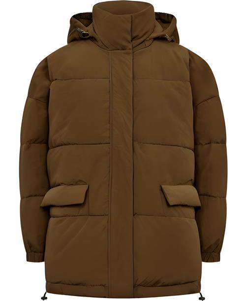 Magasin du Nord Collection Magasin Enya 2 GRS Water Repellent Puffer Jacket Kvinde Tobacco Brown Dunjakker Str S Nylon