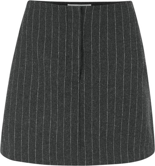 Soft Rebels Sremery Skirt Kvinde Dark Grey Melange Korte Nederdele Str XS - Uld hos Magasin