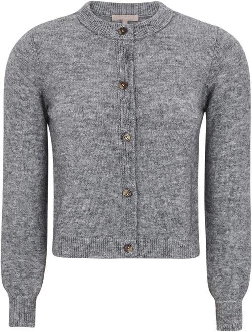 Se Soft Rebels Srallison Oneck Cardigan Knit Kvinde Medium Grey Melange Cardigans Str XS - hos Magasin ved Magasin