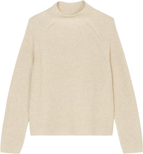 Marc O’Polo Pullover, Longsleeve, Standup Coll Kvinde Sandy Melange Sweaters Str L - hos Magasin