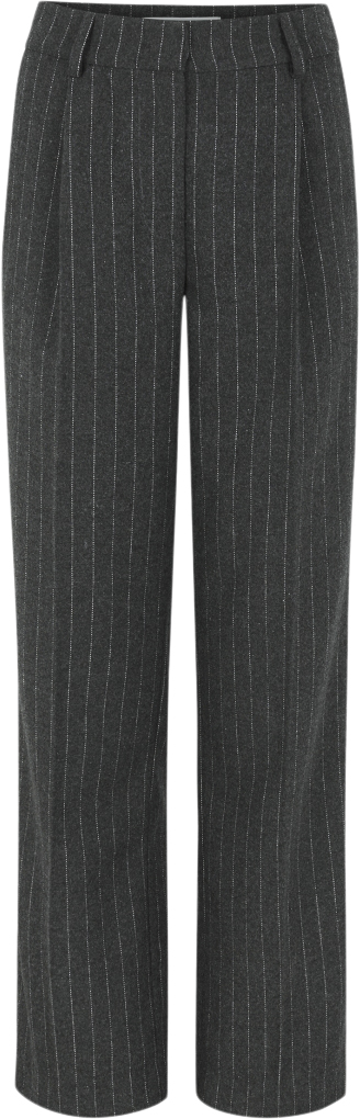 Se Soft Rebels Sremery Loose Pant Kvinde Dark Grey Melange Bukser Str M - Uld hos Magasin ved Magasin