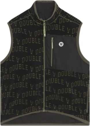 Se Wood Wood Dax IVY Fleece Vest Mand Black Ivy Aop Fleece Str XL - hos Magasin ved Magasin