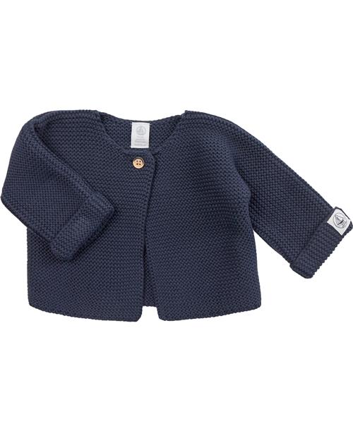 Petit Bateau Cardigan Smokin3m Str 3M - Blå Cardigans Bomuld hos Magasin