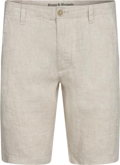 Se Bruun & Stengade BS Abel Regular Fit Shorts Mand Sand Chino Shorts Str 30 - hos Magasin ved Magasin