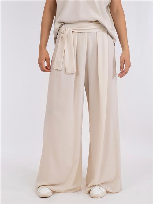 Neo Noir Lana Pants Kvinde Ivory Bukser Med Brede Ben Str 40 - hos Magasin